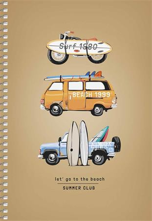 SHKOLYARYK Spirálfüzet, A5, sima, 96 lap, SHKOLYARYK "Student", vegyes