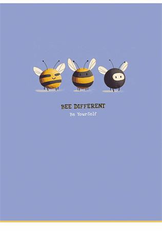 SHKOLYARYK Füzet, tűzött, A4, kockás, 40 lap, SHKOLYARYK, "Bee different", vegyes