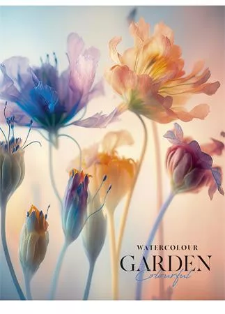 SHKOLYARYK Füzet, tűzött, A5, vonalas, 48 lap, SHKOLYARYK "Garden", vegyes