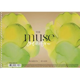   SHKOLYARYK Vázlatfüzet, spirál, A4, 115 g, 50 lap, SHKOLYARYK "Sketch&Draw Muse"