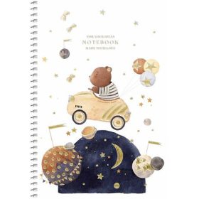   SHKOLYARYK Spirálfüzet, A5, kockás, 80 lap, SHKOLYARYK, "Made with love", vegyes