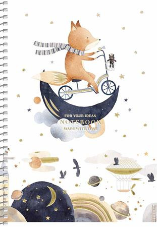 SHKOLYARYK Spirálfüzet, A5, kockás, 80 lap, SHKOLYARYK, "Made with love", vegyes