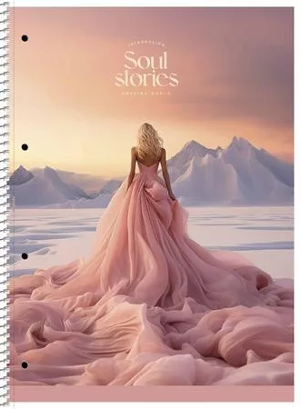 SHKOLYARYK Spirálfüzet, A4+, vonalas, 80 lap, SHKOLYARYK "Soul Stories", vegyes