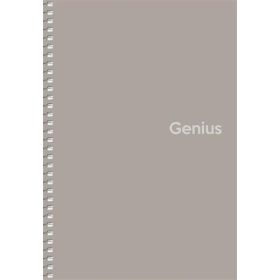   SHKOLYARYK Spirálfüzet, A5, kockás, 80 lap, PP borító, SHKOLYARYK "Genius", vegyes