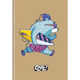   SHKOLYARYK Spirálfüzet, A5, kockás, 96 lap, SHKOLYARYK "Student", vegyes