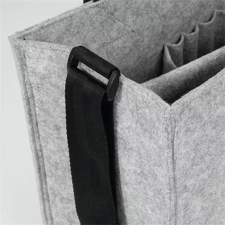 SIGEL Irodai válltáska, vállpánttal, L méret, 50x28x15 cm, SIGEL "Classic", világosszürke