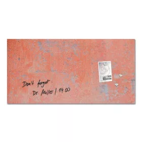   SIGEL Mágneses üvegtábla, 91x46x1,5 cm, SIGEL "Artverum® ", piros fal mintázat, matt