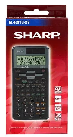 SHARP Számológép, tudományos, 273 funkció, SHARP "EL-531", szürke