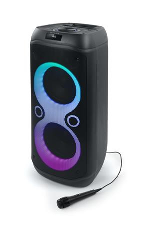 MUSE Hangszóró, Bluetooth, mikrofonnal, LED fényekkel, 600W, MUSE "M-1937DJ", fekete