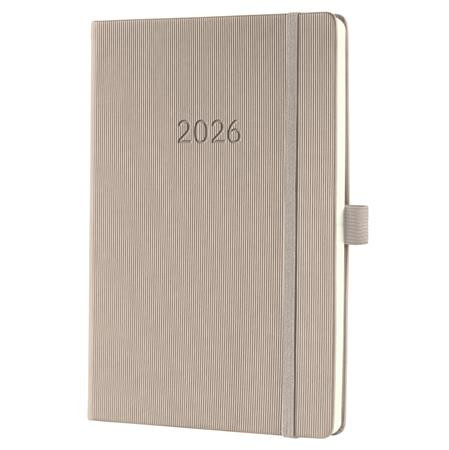 SIGEL Naptár, A5, heti, 2026, kemény borító, SIGEL "Conceptum", taupe