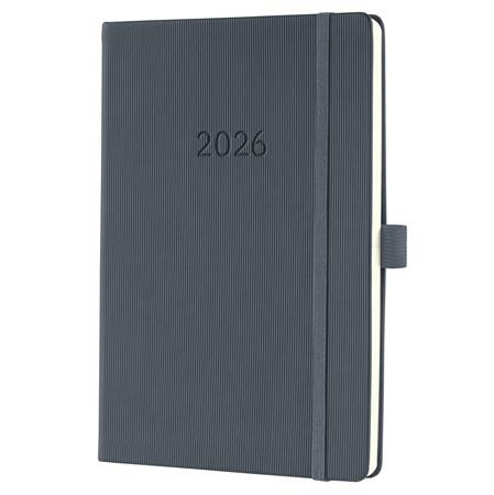 SIGEL Naptár, A5, heti, 2026, kemény borító, SIGEL "Conceptum", sötét szürke