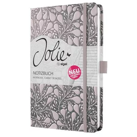 SIGEL Jegyzetfüzet, exkluzív, A5, vonalas, 87 lap, keményfedeles, SIGEL "Jolie Enchanted Heart"