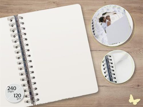 SIGEL Spirálfüzet, 168x215 mm, sima, 120 lap, keményfedeles, SIGEL "Jolie Garden Love"