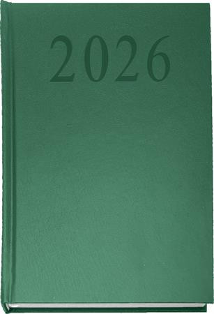 . Naptár, tervező, A5, napi, 2026, zöld