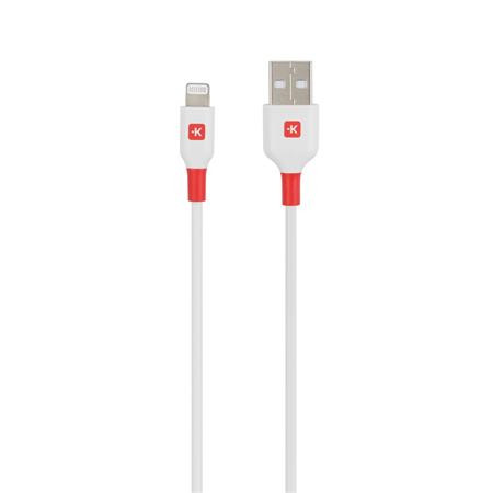 SKROSS Töltőkábel, USB-A/Lightning (Apple),  1,2m, SKROSS, fehér
