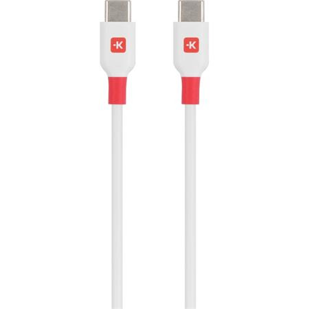 SKROSS Töltőkábel, USB-C/USB-C, 1,2m, SKROSS, fehér