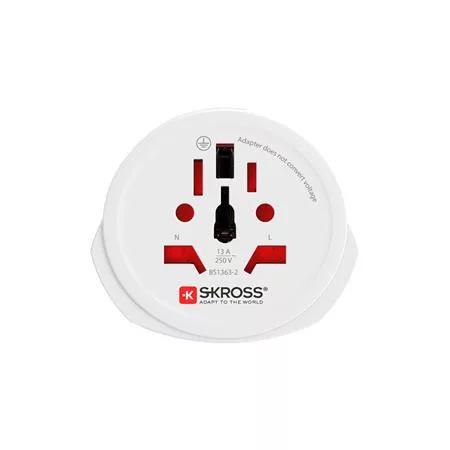 SKROSS Adapter, Európába utazóknak, földelt, SKROSS