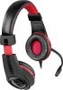 SPEEDLINK Fejhallgató, mikrofonnal, vezetékes, gaming, 3,5 mm jack, SPEEDLINK "Legatos", fekete-piros