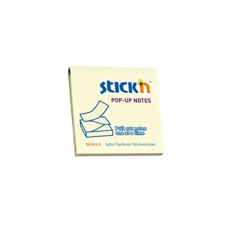 STICK N Öntapadó jegyzettömb, "Z", 76x76 mm, 100 lap, STICK N, sárga