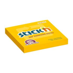   STICK N Öntapadó jegyzettömb, 76x76 mm, 100 lap, STICK N „360°, narancs