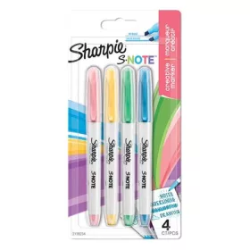   SHARPIE Filctoll készlet, vágott,  SHARPIE "S-Note", 4 különböző szín