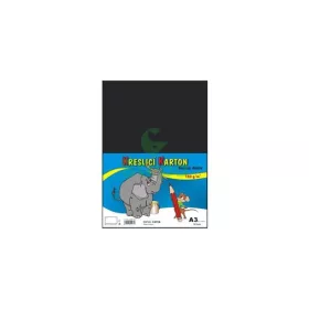 STEPA Rajzlap, A3, 180g, 50 lap, STEPA, fekete