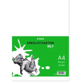 STEPA Rajzlap A4, 180g, 10 lap, STEPA, fehér