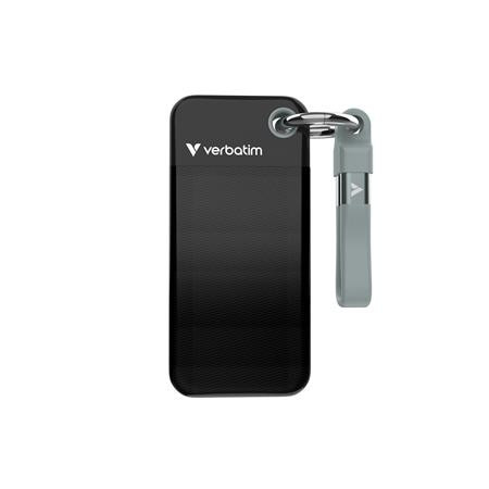 VERBATIM SSD (külső memória) 1TB, USB 3.2 Gen2, VERBATIM "Pocket SSD", fekete/szürke