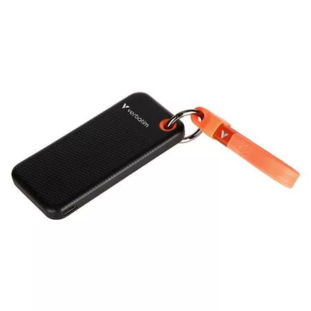 VERBATIM SSD (külső memória) 1TB, USB 3.2 Gen2, VERBATIM "Pocket SSD", fekete/narancs