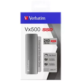   VERBATIM SSD (külső memória), 240 GB, USB 3.2 Gen2, VERBATIM "Vx500", szürke