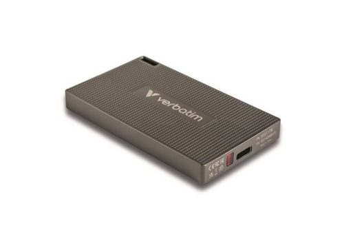 VERBATIM SSD (külső memória) 512GB, USB-C 3.2 Gen2, VERBATIM "Metal Mini SSD", fekete