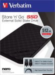   VERBATIM SSD (külső memória), 512GB, USB 3.2 VERBATIM "Store n Go", fekete