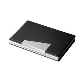   SIGEL Névjegytartó tárca, alumínium/műbőr, 20 db-os, SIGEL