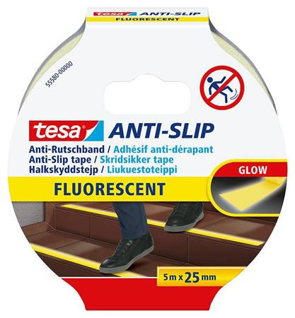 TESA Csúszásgátló szalag, 25 mm x 5 m, TESA "Anti-Slip", fluoreszkáló