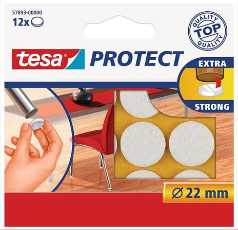 TESA Filckorong, karcolásgátló, 22 mm, TESA "Protect", fehér