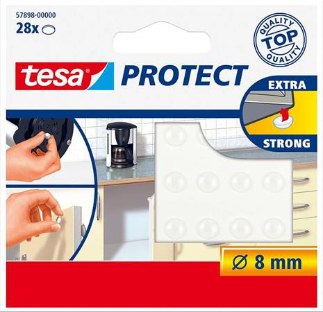 TESA Zaj- és csúszásgátló korong, 8 mm, TESA "Protect", átlátszó