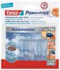 TESA Műanyag akasztó ragasztócsíkkal, TESA "Powerstrips®", átlátszó