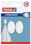   TESA Műanyag akasztó, öntapadó, ovális, S méret, TESA, fehér