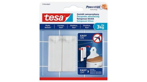 TESA Akasztószög, öntapadó, TESA "Powerstrips®", sima felületre