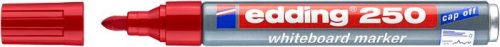 EDDING Tábla- és flipchart marker, 1-3 mm, kúpos, EDDING "250", piros