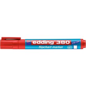   EDDING Flipchart marker, 1,5-3 mm, kúpos, EDDING "380", piros