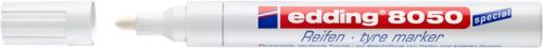 EDDING Gumijelölő marker, 2-4 mm, kúpos, EDDING "8050", fehér