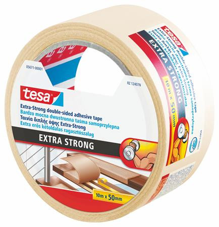 TESA Ragasztószalag, kétoldalas, extra erős, 50 mm x 10 m, TESA "Extra Strong"