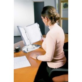   DJOIS Bemutatótábla tartó, asztali, A4, 10 férőhelyes, DJOIS "Design", szürke