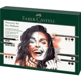   FABER-CASTELL Ceruza készlet, száraz technikákhoz, FABER-CASTELL "Discovery set", 17 db-os szett