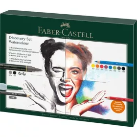   FABER-CASTELL Készlet akvarell technikához, FABER-CASTELL "Discovery Set Albrecht Dürer", 12 db-os szett