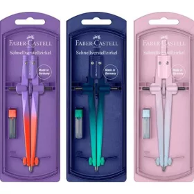   FABER-CASTELL Körző készlet, precíziós, FABER-CASTELL "Stream Flow", vegyes színek