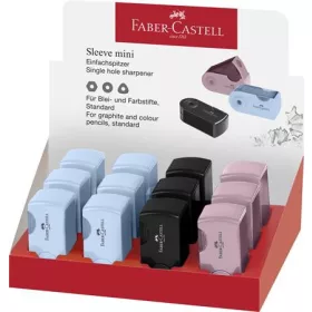   FABER-CASTELL Hegyező, egylyukú, tartályos, FABER-CASTELL, "Grip 2001 mini", égkék