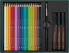 FABER-CASTELL Akvarell ceruza készlet, ecsettel, FABER-CASTELL "Albrecht Dürer & Pitt Artist Pen", 21 db-os szett