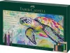 FABER-CASTELL Akvarell ceruza készlet, ecsettel, FABER-CASTELL "Albrecht Dürer & Pitt Artist Pen", 46 db-os szett